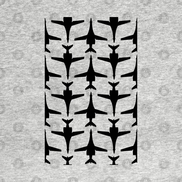 Rockwell B-1 Lancer - Black Pattern Unswept Design by PlaneJaneDesign